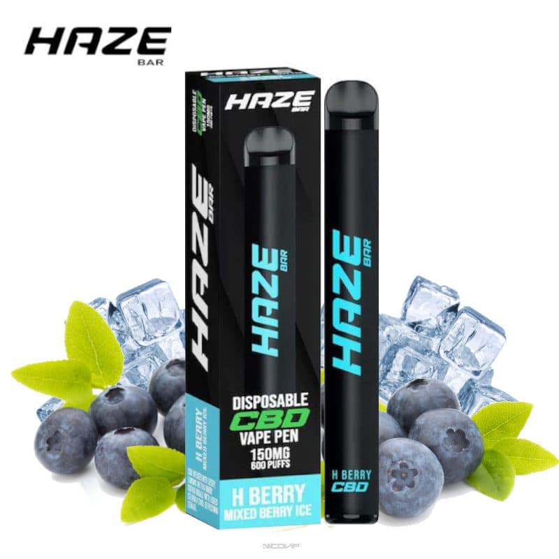 HAZE CBD BAR Disposable CBD Vape 600 PUFFS 150mg CBD H BERRY