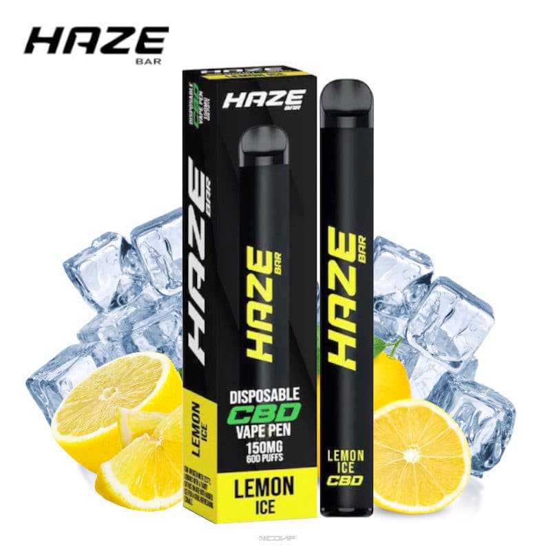 HAZE CBD BAR Disposable CBD Vape 600 PUFFS 150mg CBD LEMON ICE