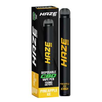 HAZE CBD BAR | Disposable CBD Vape | 600 PUFFS | 150mg CBD - Pineapple Ice - Image 2