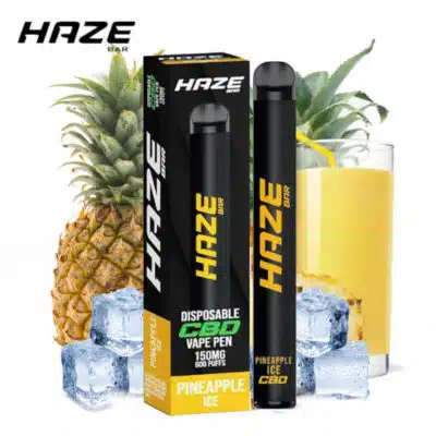 HAZE CBD BAR | Disposable CBD Vape | 600 PUFFS | 150mg CBD - Pineapple Ice - Image 1